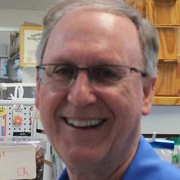 Jimmy Parker, R.Ph., at the Waas Drug Store pharmacy counter